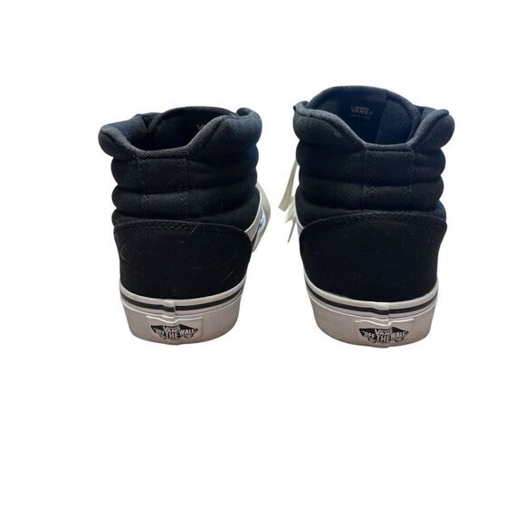 Vans Women’s 9.5 Ward High Top Black White Skater Lace Up Canvas Sneakers - Picture 4 of 6